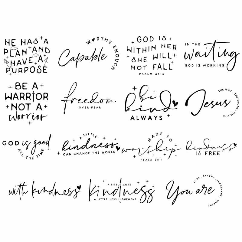 DTF rist Black Pates On Clothing Jacket God Jesus Heat Transfer Sticker Iron On Print Pat Y