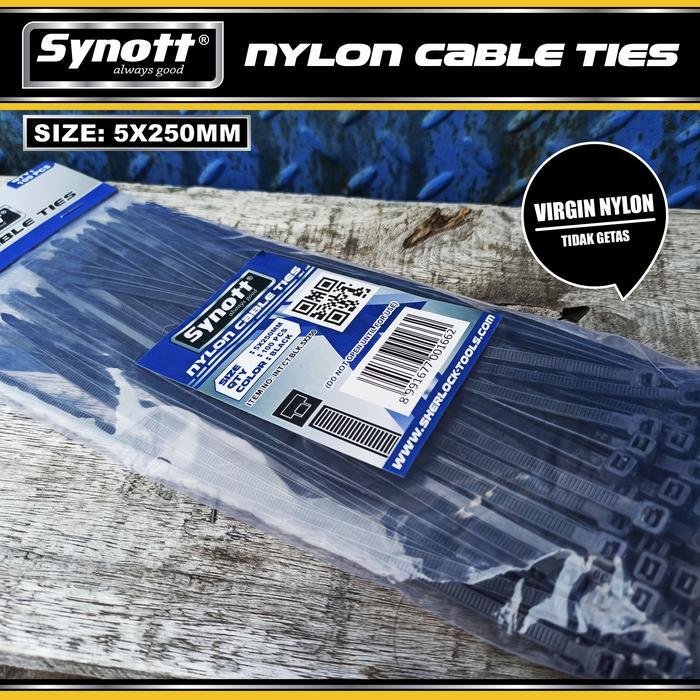 Glorious I.T Kabel Tis 250 mm X 5 mm Cable Ties HITAM isi 100pcs - Hitam 250 mm X 5 mm