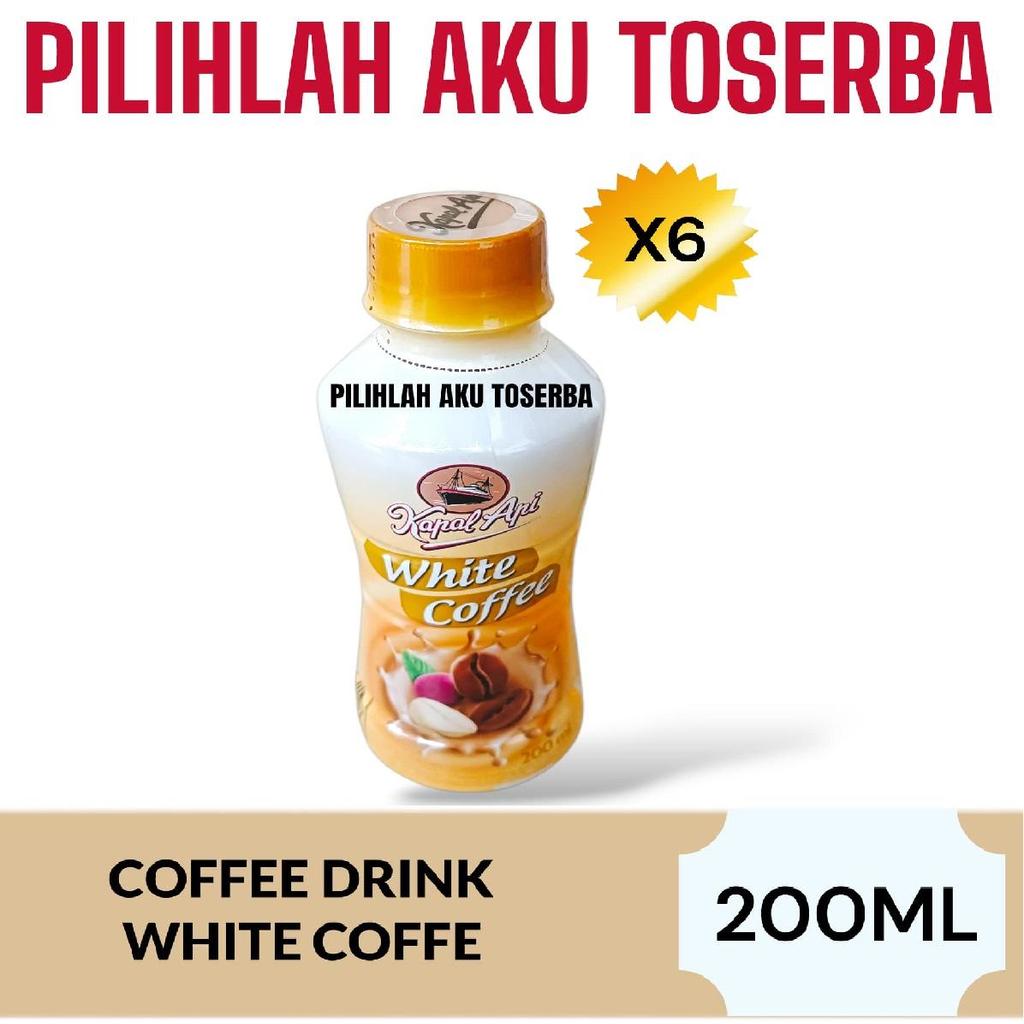 Kopi Kapal Api ( Coffee Drink )  White Coffee Kemasan Botol - ( HARGA 6 BOTOL )