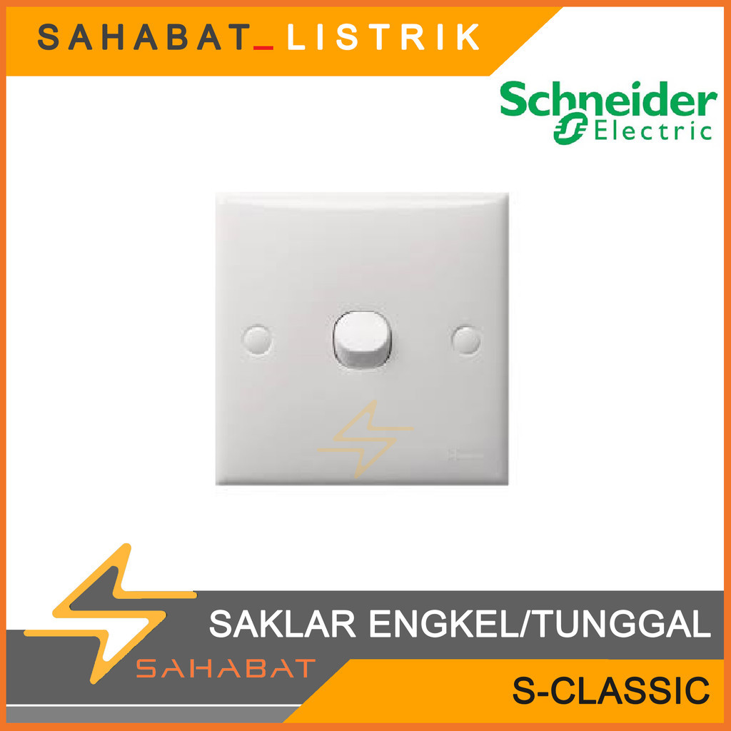 SCHNEIDER SAKLAR ENGKEL TUNGGAL S CLASSIC / CLIPSAL