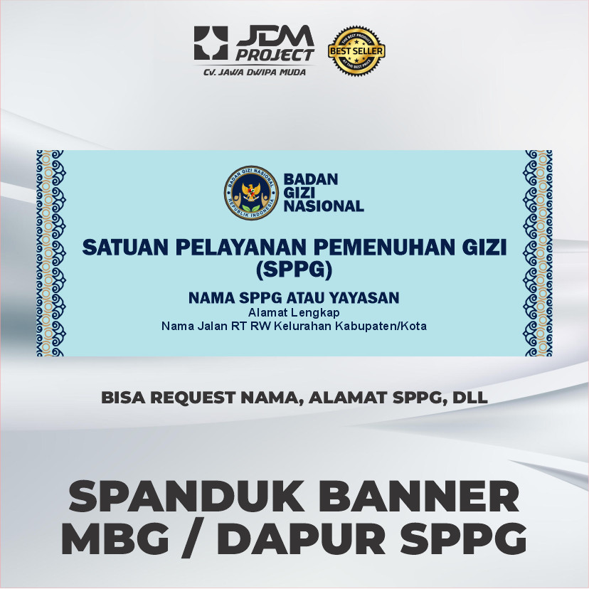 JDM Project - Spanduk Bener Dapur SPPG Dapur MBG Makan Bergizi Gratis Custom