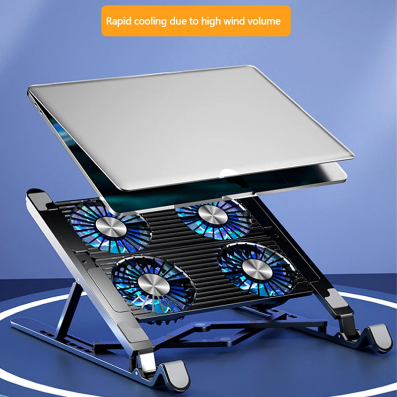 New Laptop Cooler Base Stand Foldable Laptop Cooling Pad Portable Adjustable Notebook Stand for 13-1