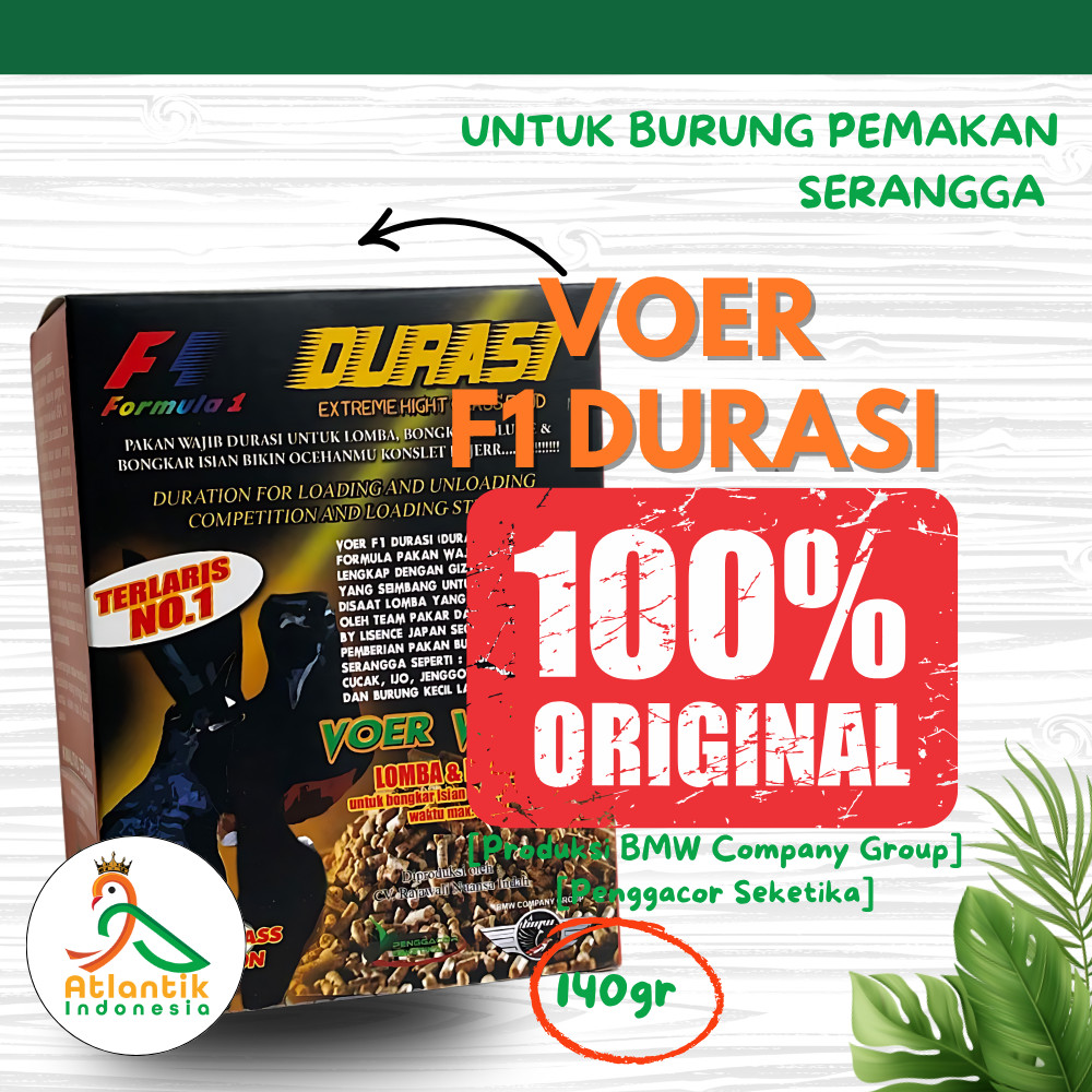 Voer F1 Durasi 140gr Pakan Wajib Lomba Burung Murai semakin Fighter dan Gacor