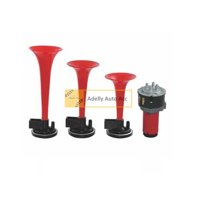LP Klakson Trompet Terompet 3 corong telolet 12 Volt + Dinamo & Relay