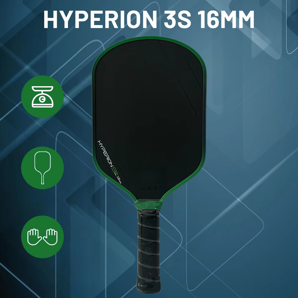 Pickleball Paddle Hyperion 3S 14MM,Pickleball Paddle Honeycomb Core,Pickleball Paddle Carbon Fiber,P