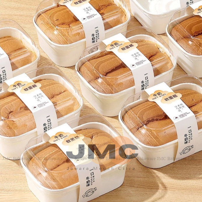 JMC Loyang Kue Kertas kotak + Tutup  / Cup chiffon / Kertas Paper Cup Chiffon Sponge Cake
