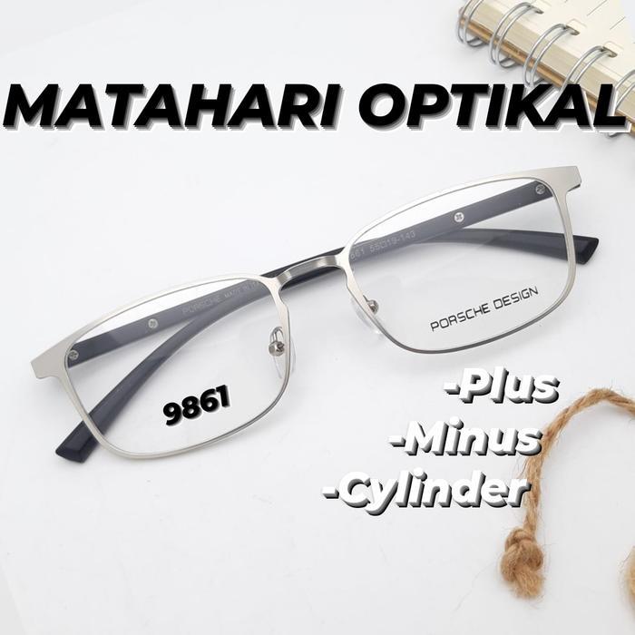 Lunav Style kacamata baca auto fokus 9861 paket lensa anti blueray UV420 unisex - BLUECROMIC