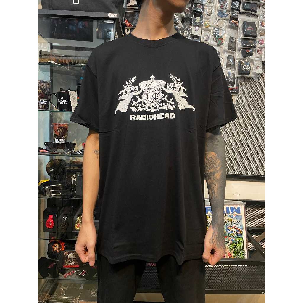 ORI T Shirt Band Official RADIOHEAD - BEARHEAD CREST Original