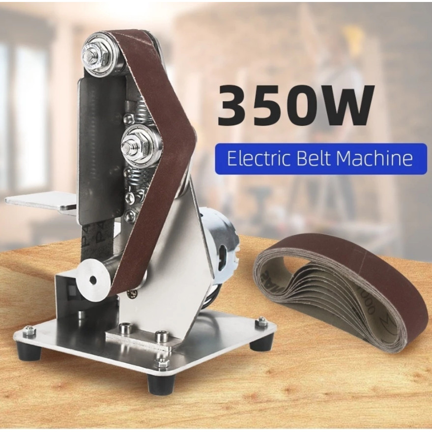 Mesin Amplas Genggam Grinder Mini Electric Belt Sander DIY Polishing Machine
