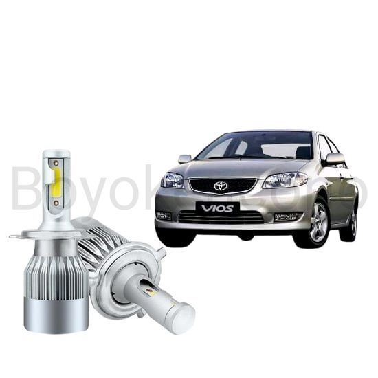 2pcs Lampu Utama LED H4 COB 36Watt Mobil Toyota vios gen1 Byk