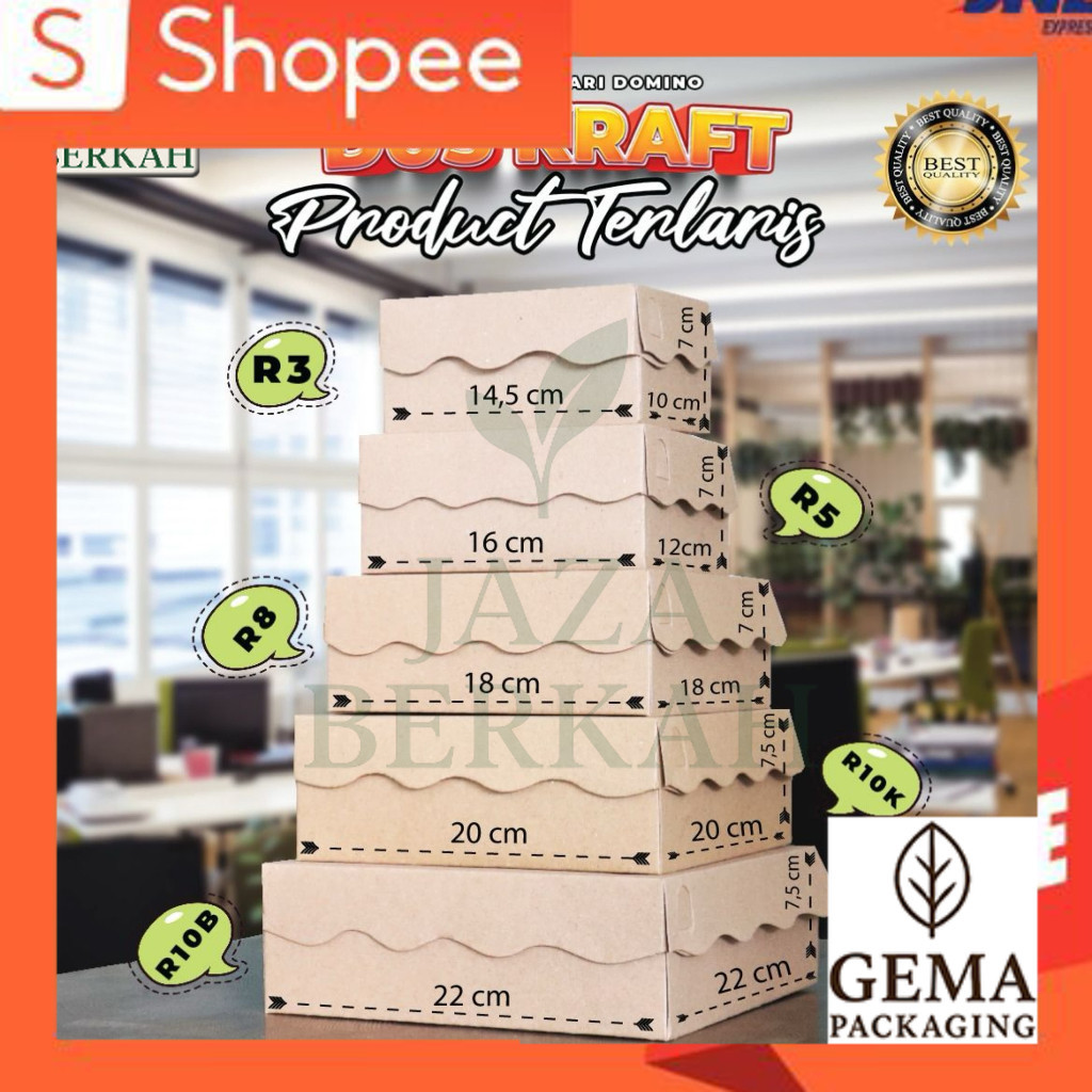 KARDUS SNACK BOX KUE KEMASAN BOX JAJAN RENDA POLOS