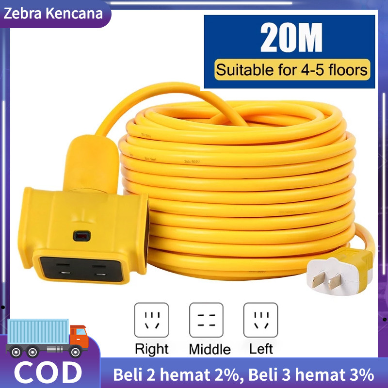 Kabel Sambungan Multi Fungsi /Colokan Kabel Listrik /Kabel kerja Bengkel panjang kabel 20meter