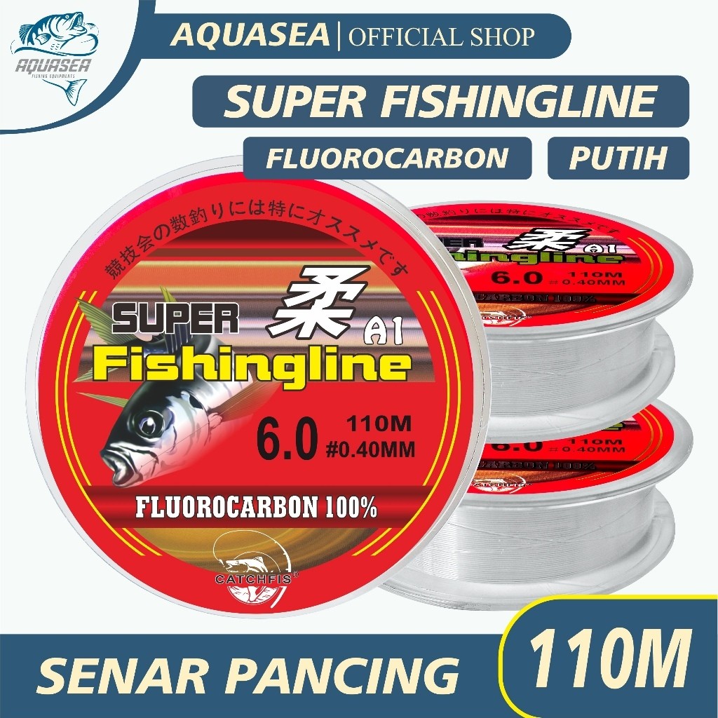 PETUALANGAN PANCING Senar Pancing 110m Senar Pancing Kuat Bahan Nilon Transparan Senar Super Fishing