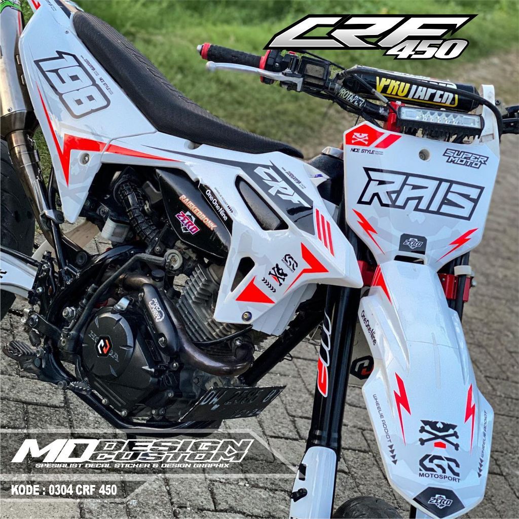 0304 (COD) Sticker Decal CRF 450 FullBody Bebas Request Terbaru - Sticker Premium CRF Terbaru - Stic
