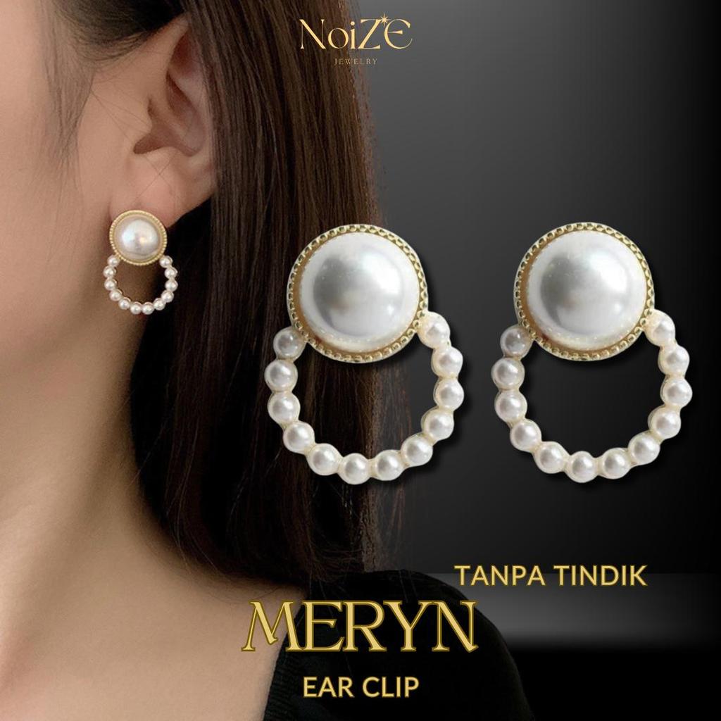 NoiZE MERYN - Anting Jepit Wanita Klip Tanpa Tindik Ear Clip S925 Mutiara