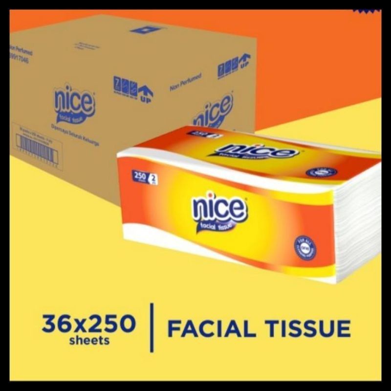 Tisu NICE 250 Sheets 2 Ply [ 1 Dus = 36 pcs]