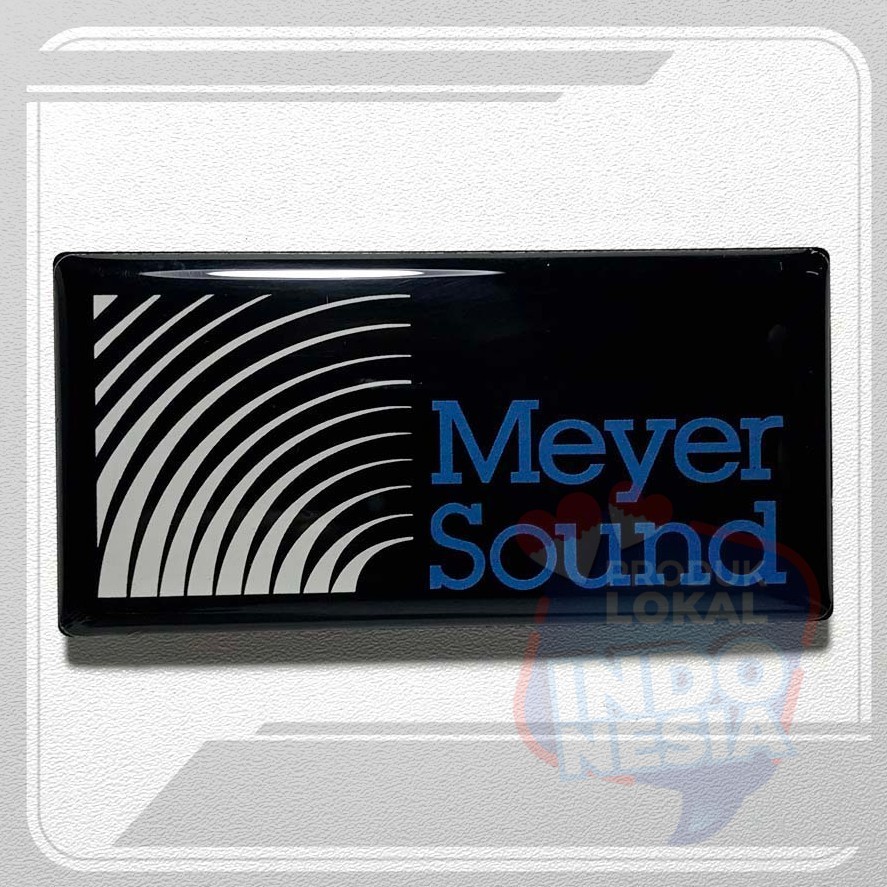 Stiker Timbul Lentur Logo Emblem MEYER Sound / Logo Merk Audio Professinal Azyula Sticker