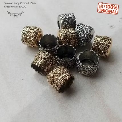 Promo  Ornamen Ring Once Pipa Alpaka Motif Ukir Bali Anti Karat