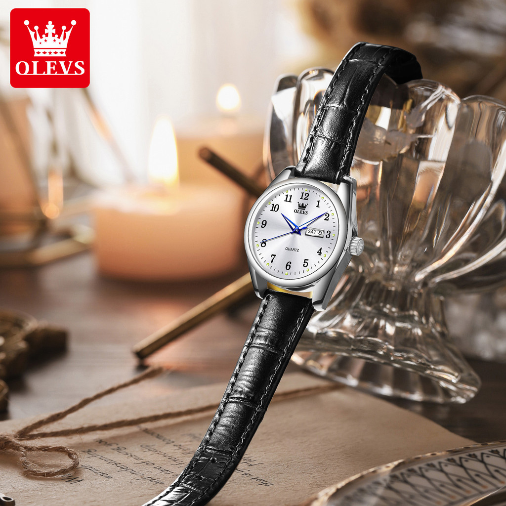 OLEVS Jam Tangan Wanita Kecil Jam Tangan Perempuan Elegan Analog Quartz Anti Air Original 100% Tali 