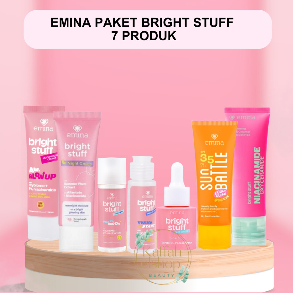 EMINA 1 PAKET BRIGHT STUFF LENGKAP 7 PRODUK