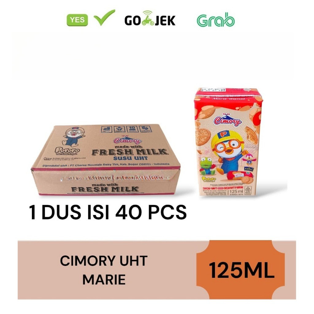 Susu UHT CIMORY MARIE REGAL MINI 125 ml 1 DUS ISI 40 pcs Fresh Milk Karton