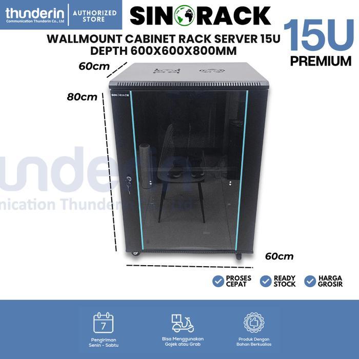 Wallmount Rack Server 15U || Rak Server Single Door Besar