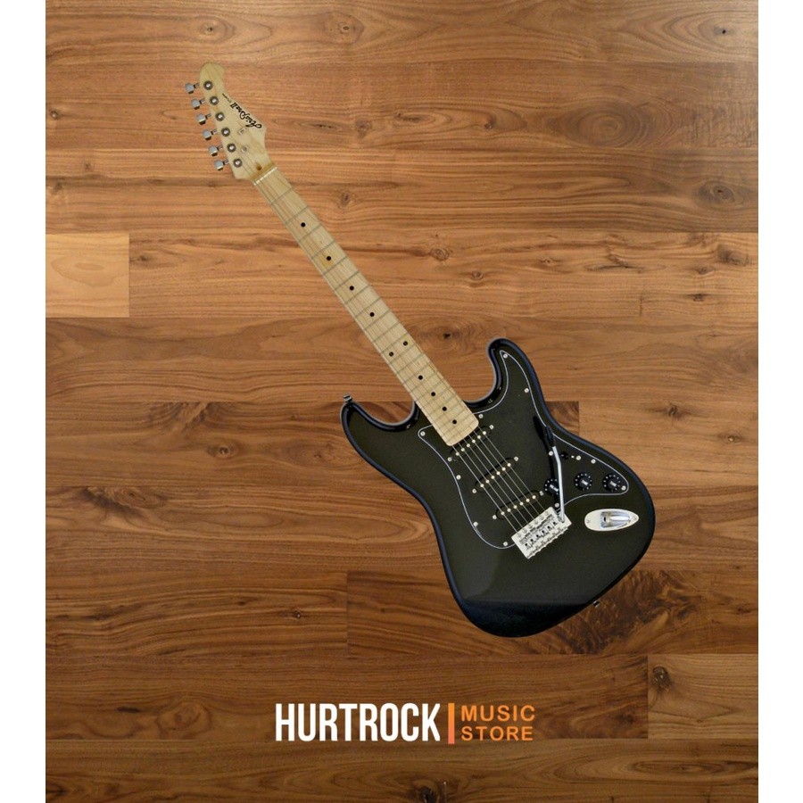 ARIA PRO II STG003 SPL Stratocaster Guitar Black Maple FB