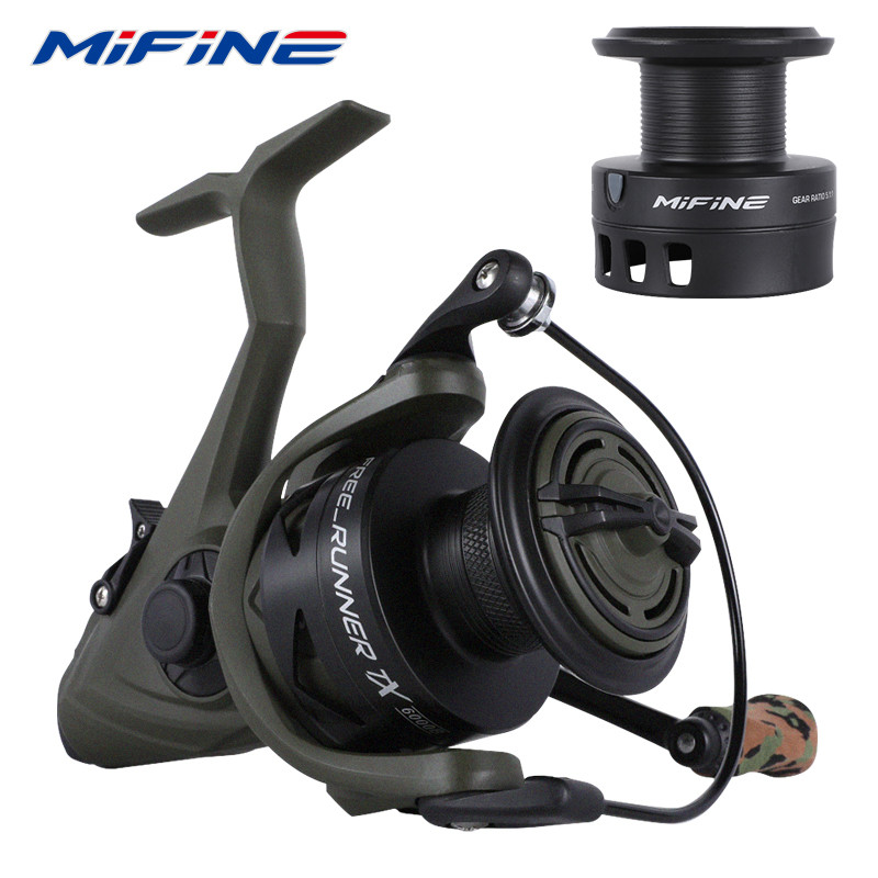MIFINE FREE RUNNER TX Fishing Reel 5+1BB 3000-6000 Ultralight Spinning Reel 5.1:1 Spare Spool Saltwa