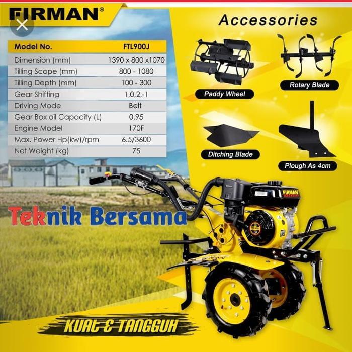 Traktor FTL 900H traktor bajak lahan kering dan basah