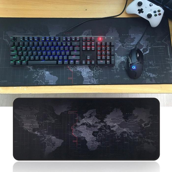 Mousepad Peta Super Besar utk Gaming Desn Browsing (=_=)