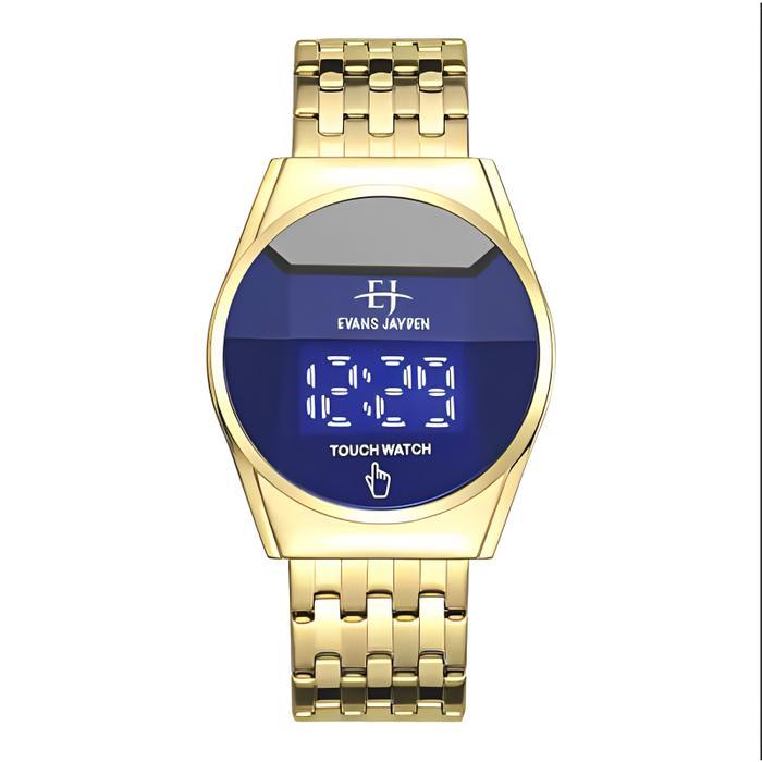 Fits Style Buy 1 get 1  jam tangan Evans Jayden Jam Tangan Pria 9954 Rantai Stainless Steel Digital 