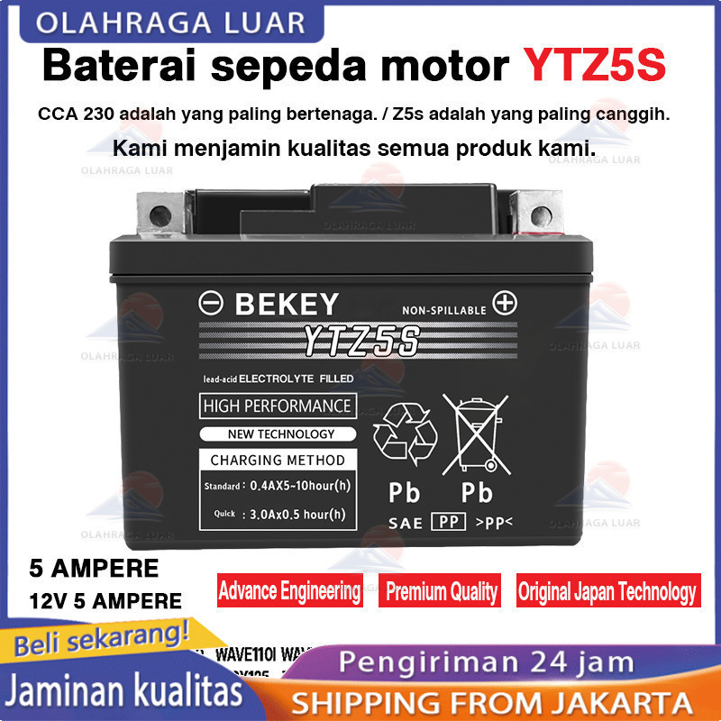 READY STOK Aki Kering Motor YTZ5S Yuasa Asli Yamaha Vixion, Fino, Mio J, Mio Z, Mio GT, Soul, Mio M3