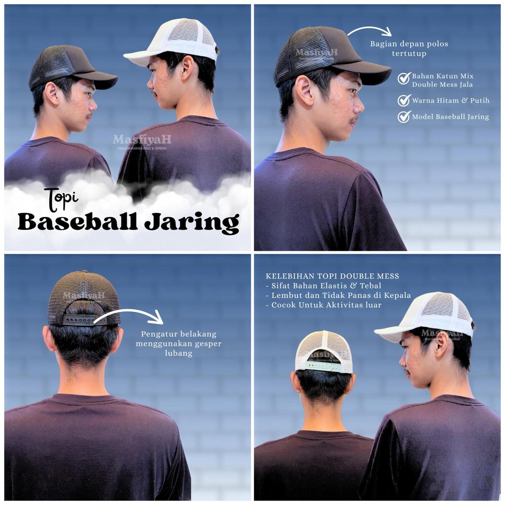 TOPI BASEBALL JARING TOPI PUTIH TOPI HITAM TOPI GOWES TOPI HIKING TOPI JARING HITAM TOPI JARING PUTI