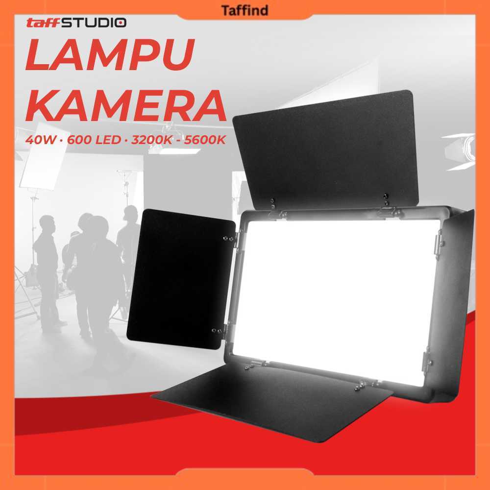 TaffSTUDIO Lampu Kamera Foto Video Fill Light 40W 600 LED U600 – Untuk YouTube Vlog Streaming