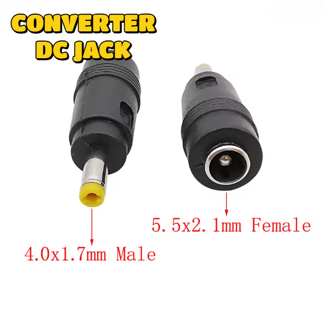 Jack 5.5x2.1 to 4.0x1.7mm DC Plug Converter 2.1x5.5 1.7x4.0 4.0x1.7mm 4x1.7mm