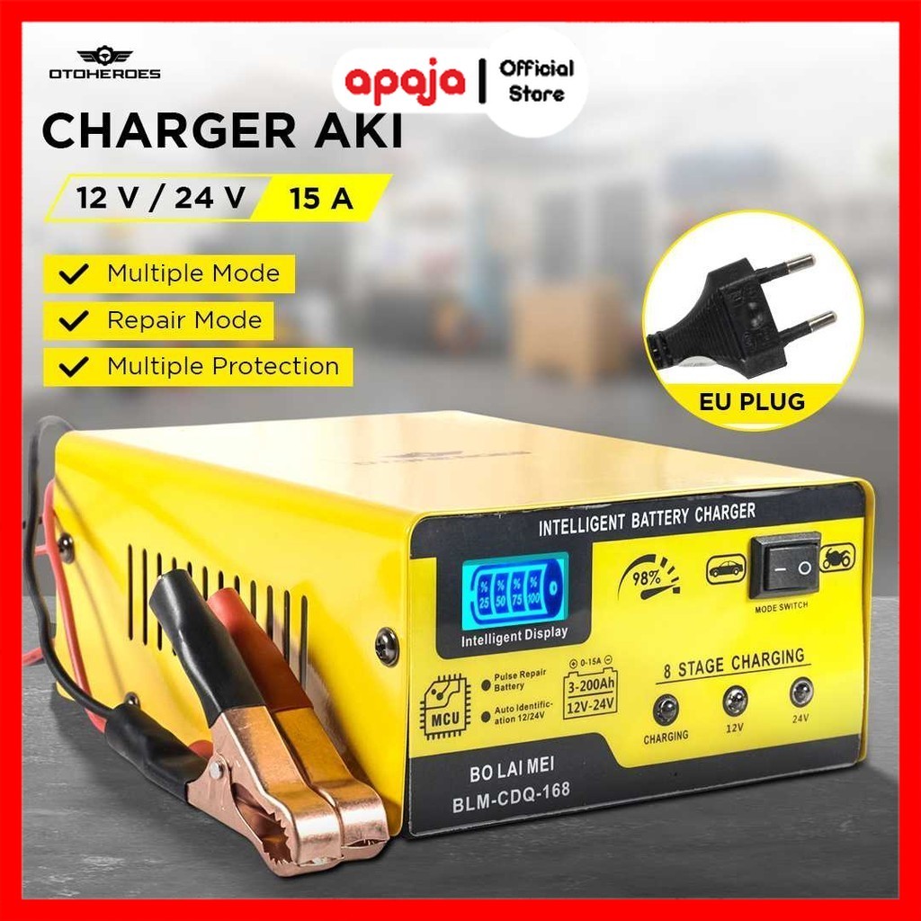 Apaja Charger Aki Mobil Battery Charger 12V/24V 15A - BLM-CDQ-168