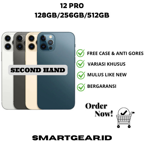 iphone second 12pro 512gb 256gb 128gb minus fullset original variasi khusus mulus like new 12 pro