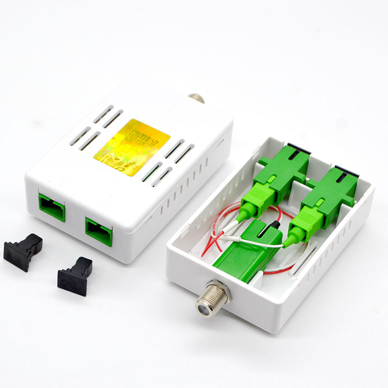 1PCS New SC APC Optical Receiver FTTH CATV Passive Optical Receiver With WDM  In F Head Output Speci