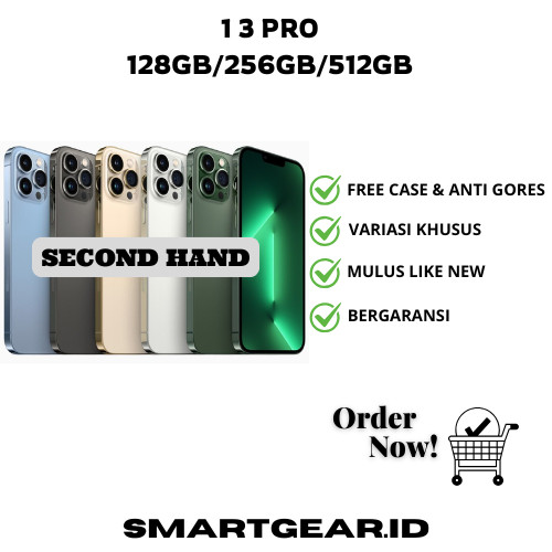 iphone second 13 pro 512gb 256gb 128gb minus fullset original variasi khusus mulus bisa game 13pro