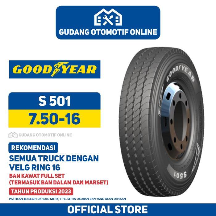 BAN TRUK BAN GOODYEAR S501 750 16 - BAN TRUCK TRUK 7.50 16 75016 -
