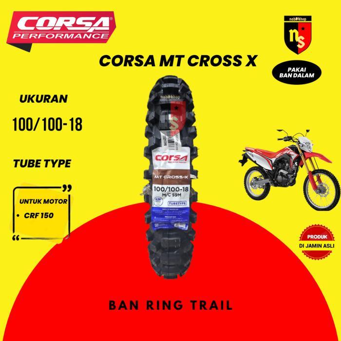 Ban luar trail corsa MT Cross ring 21 19 18 16 ukuran 100/100 TubeType - MT CROSS 100/100-18