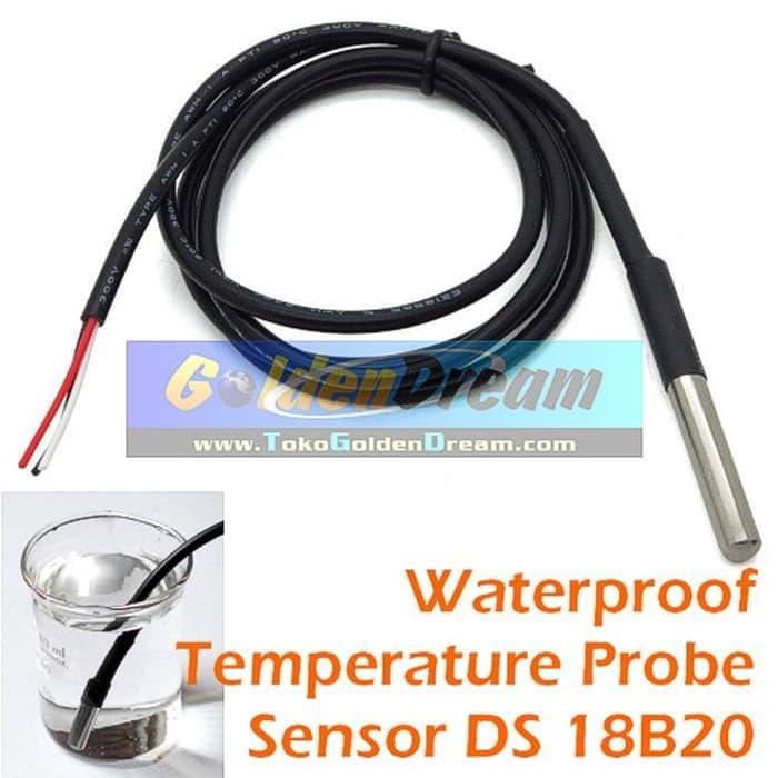 Kabel Sensor DS18B20 Waterproof Temperature Probe Stainless Suhu Temp