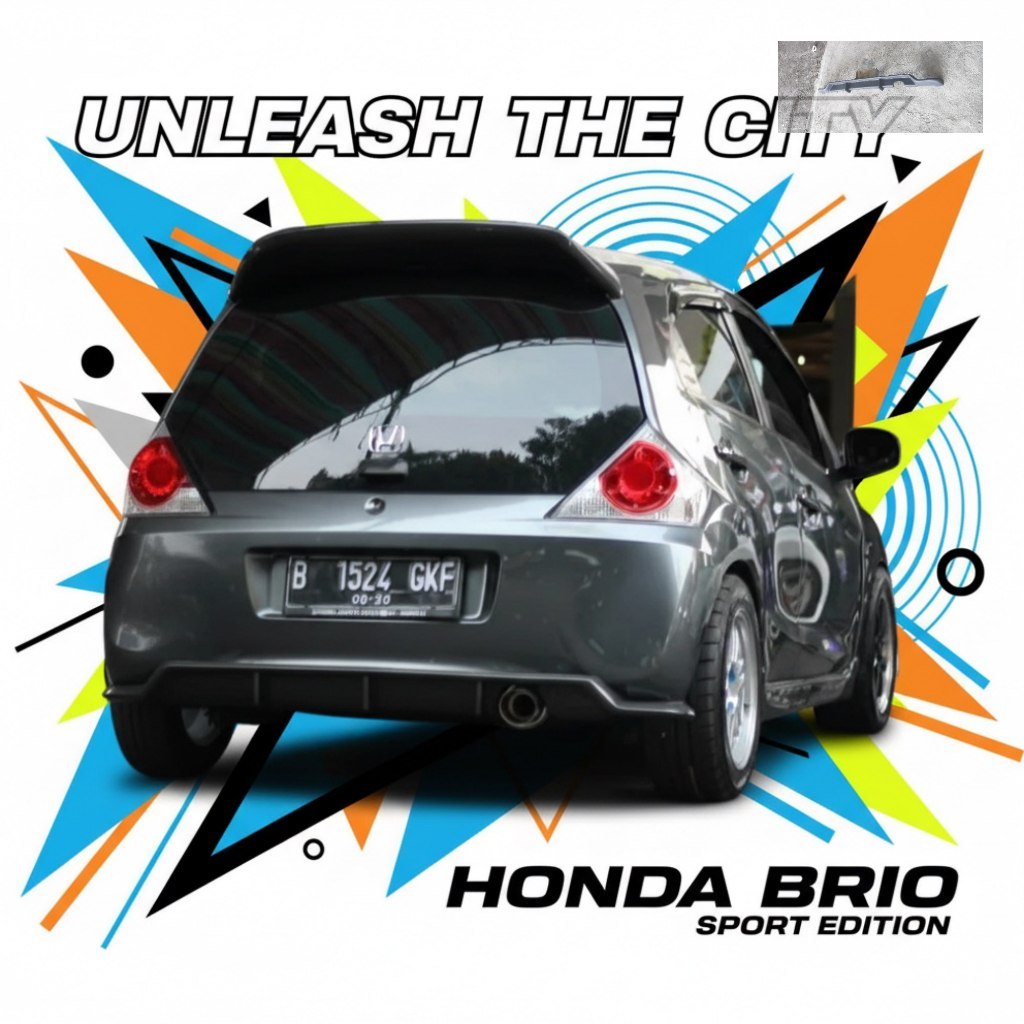 Variasi Mobil Diffuser Belakang Honda Brio Old 2012-2018