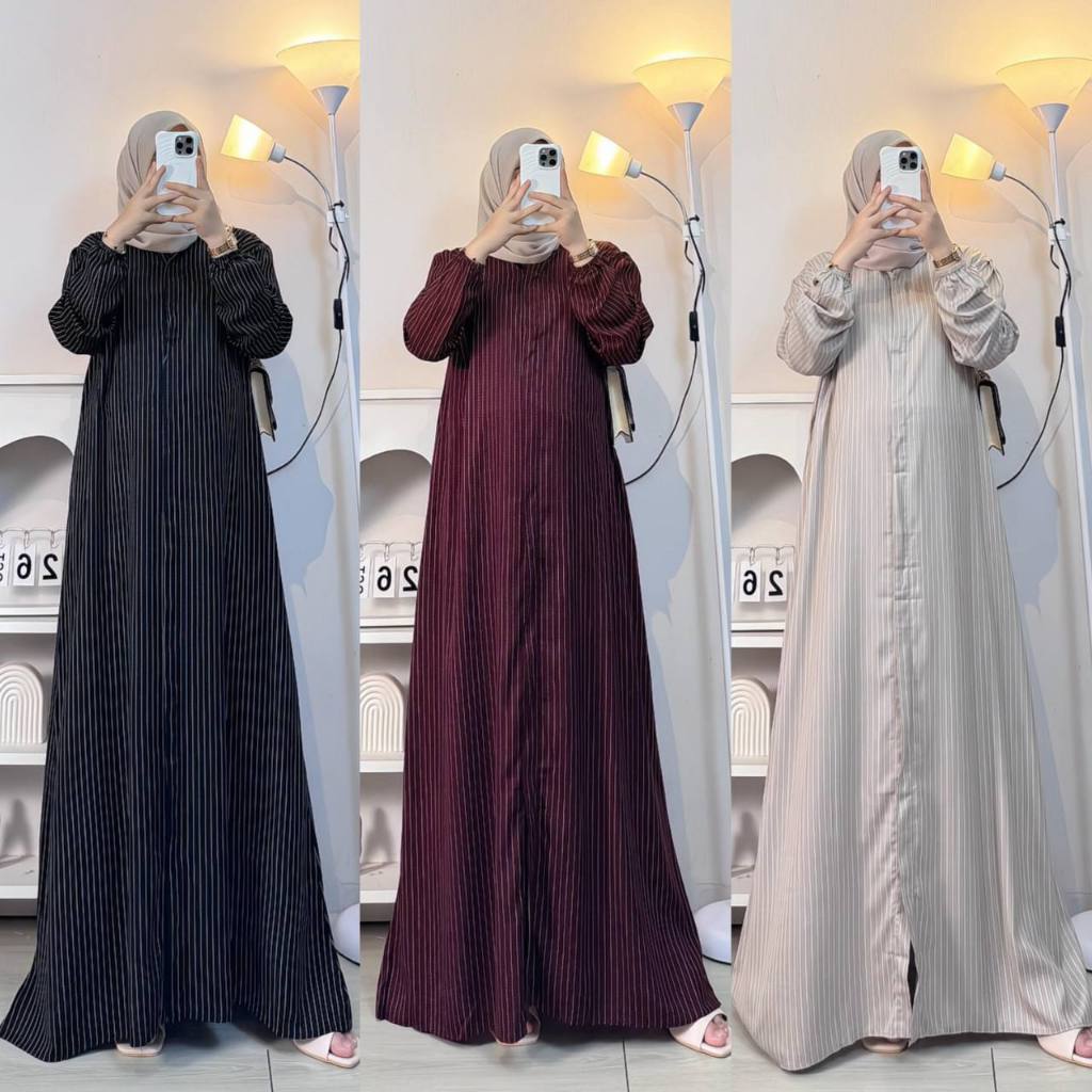 Gamis Rayon viscose premium - Gamis salur rayon premium - gamis line rayon premium