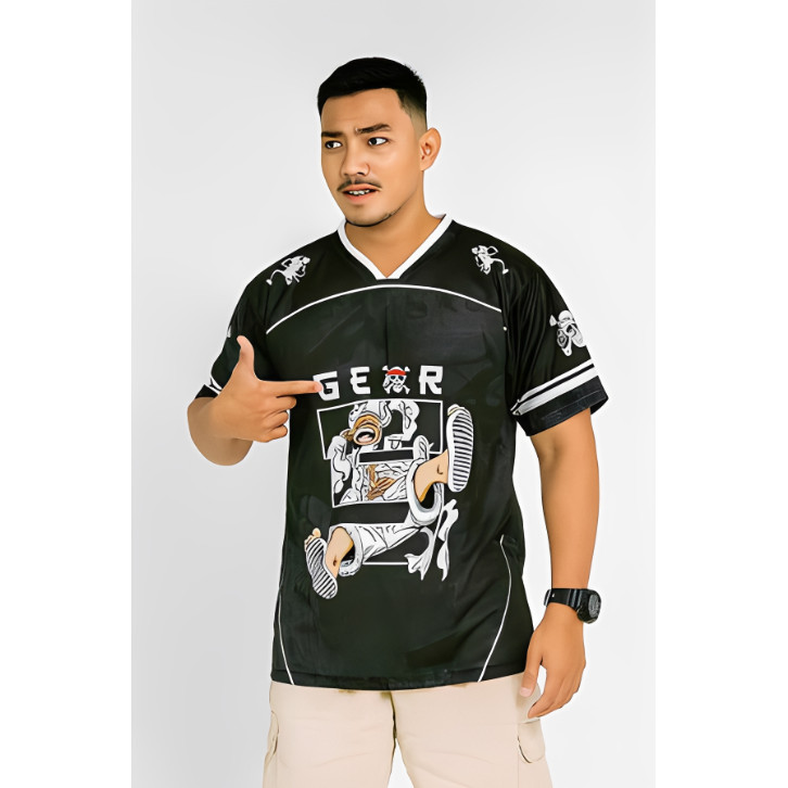 Kaos Oversize Pria Wanita - Baju Jersey Unisex JERSEY 5 LUFFY Streetwear Oversize Number Premium