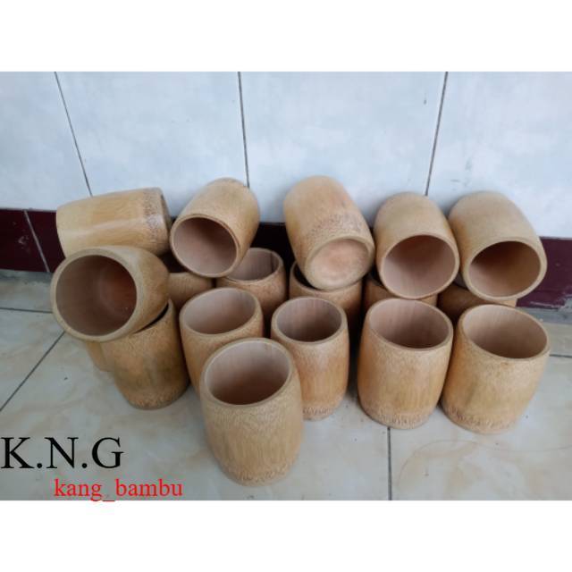 Gelas kerajinan bambu murah