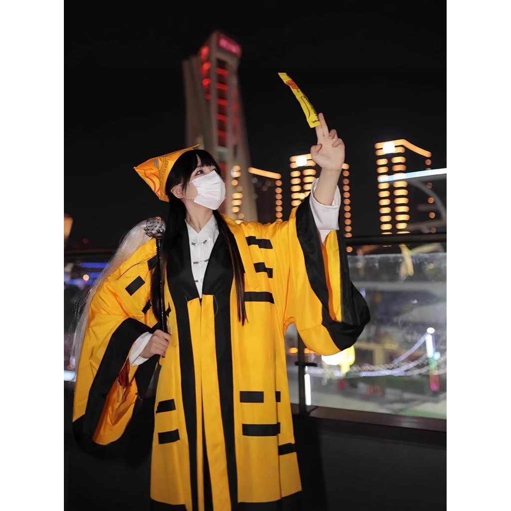 Halloween Taoist Robe Taoist Clothing Taoist Robe Long Robe Set Ancient Costume Lin Zhengying Same S