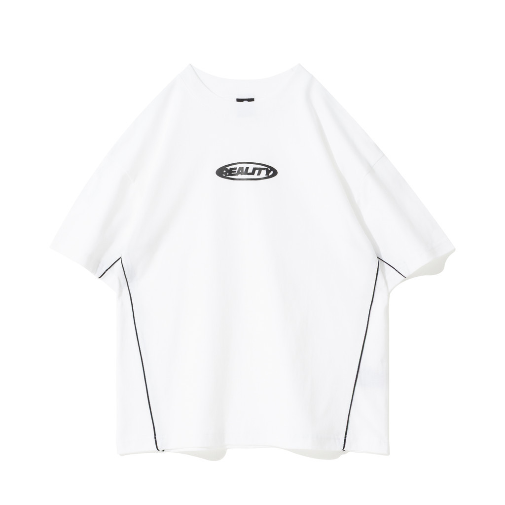 Based On Money Kaos Oversize Unisex Cotton White Reality T-Shirt Streetwear - InfiniteBloom