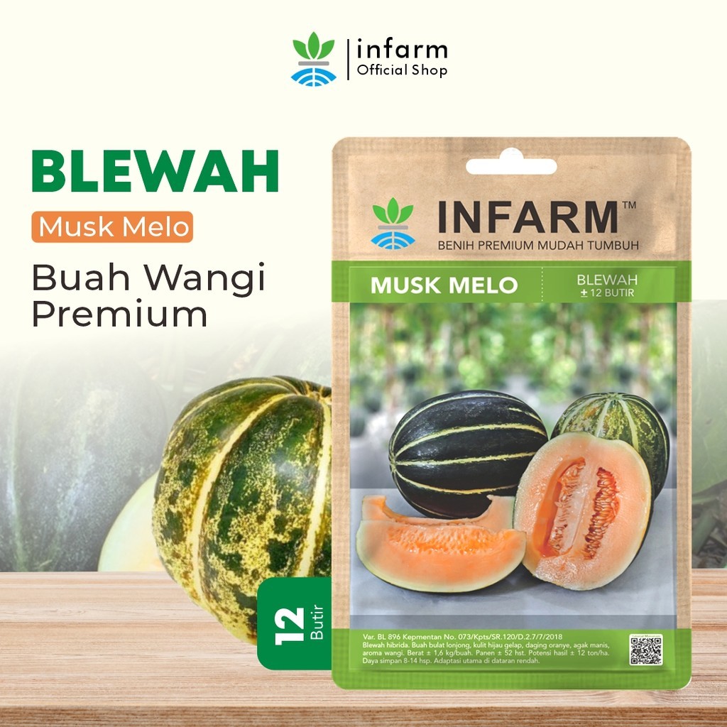 BENIH JAYA - Benih Buah Blewah Muskmelo, Bibit Super Buah Blewah Benih Unggul Buah Blewah Manis Prem