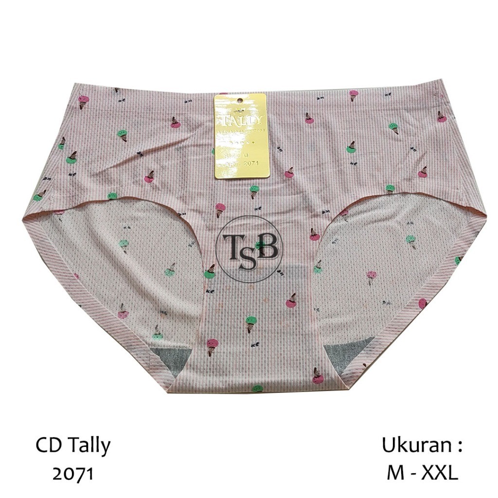 ichaku Celana Dalam Wanita Tally 2071 3 Pcs CD Wanita Tally Celana Tally CD Tally Motif M L XL XXL